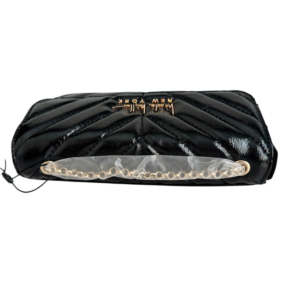 NICOLE MILLER Black Quilted Adjustable Crossbody Shoulder Handbag Women NWT $50 - Picture 4 of 12